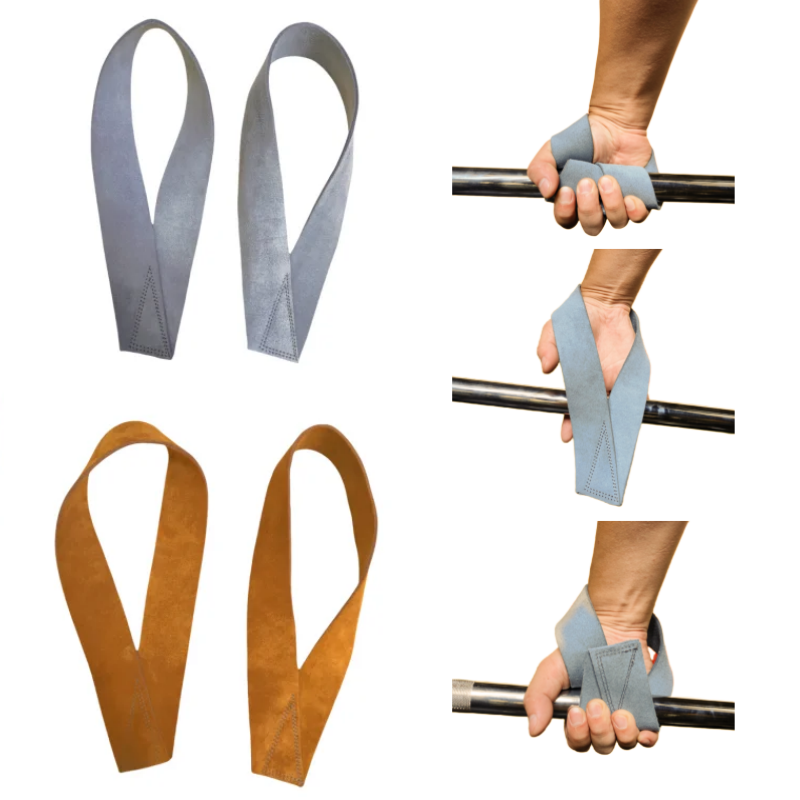 Wrist Wraps Weightlifting Support - 1 Paar V-förmige Gewichtheber gurte Doppelschicht-Rindsleder-Hebe