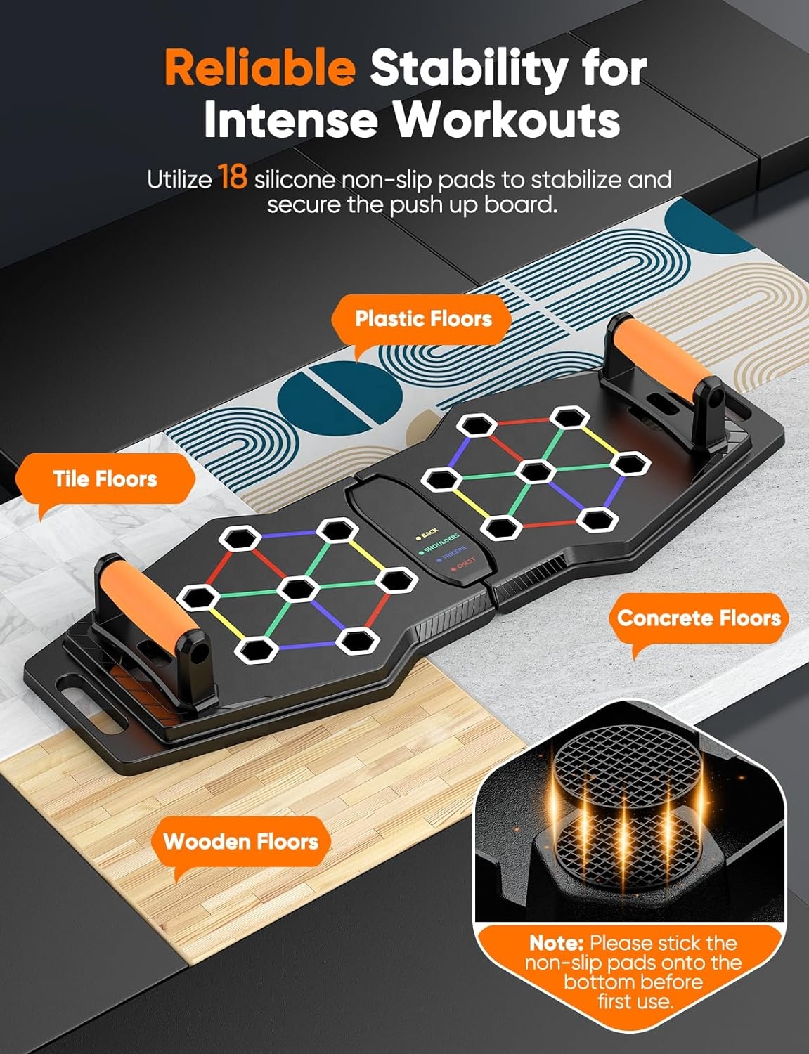 Pilates Bar Kit With Resistance Bands - Multifunktionales, faltbares Fitness-Set mit Liegestützbrett, Pilates-Stange,
