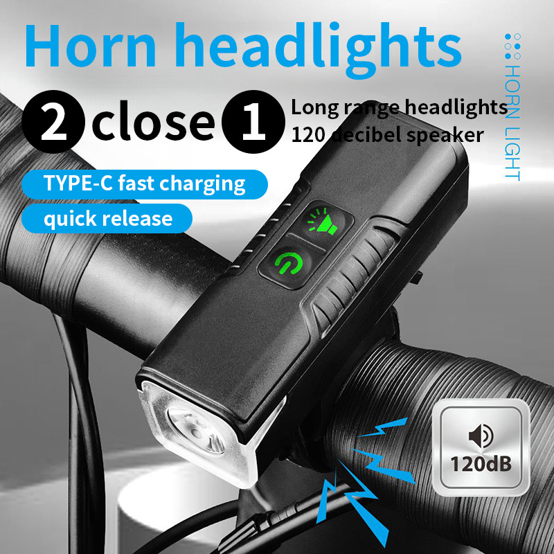 Rechargeable Bicycle Headlight 1000 Lumen - ESLNF 1000 Lumen Fahrrad-Frontlicht mit 120dB