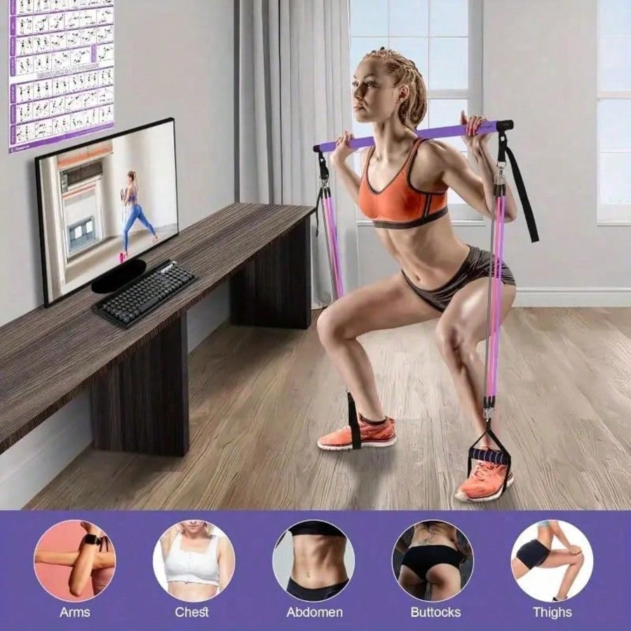 Pilates-Stangen-Set mit Widers – Pilates Bar Kit With Resistance Bands Bewertung und Preis
