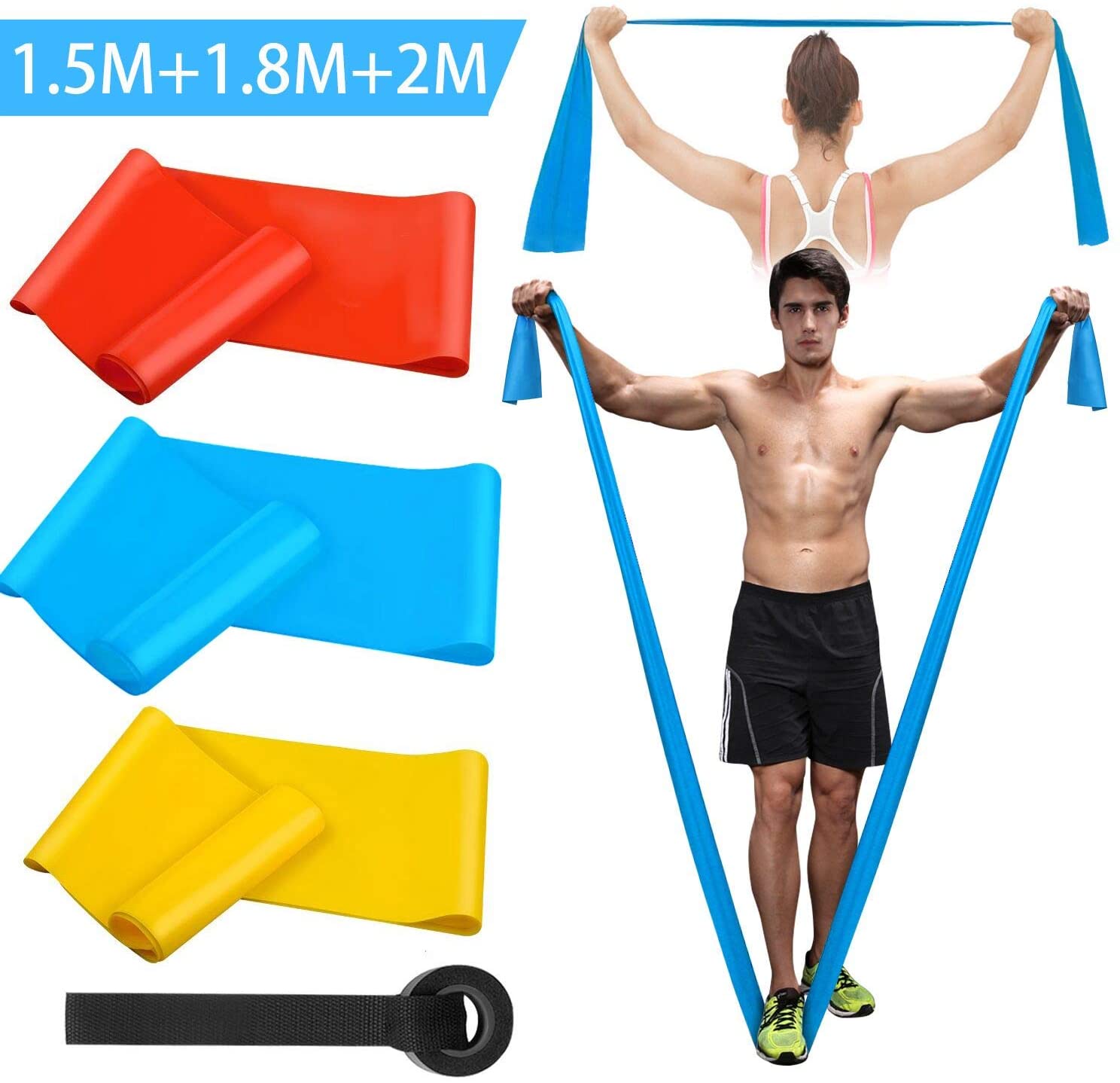 Elastische Fitnessbänder, 3 St – Pilates Bar Kit With Resistance Bands Bewertung und Preis
