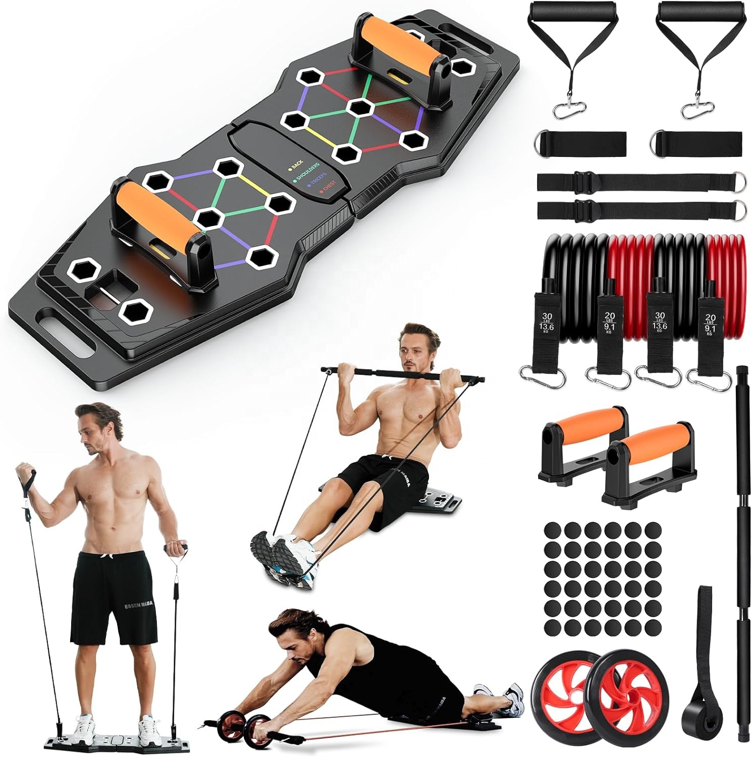 Multifunktionales, faltbares F – Pilates Bar Kit With Resistance Bands Bewertung und Preis