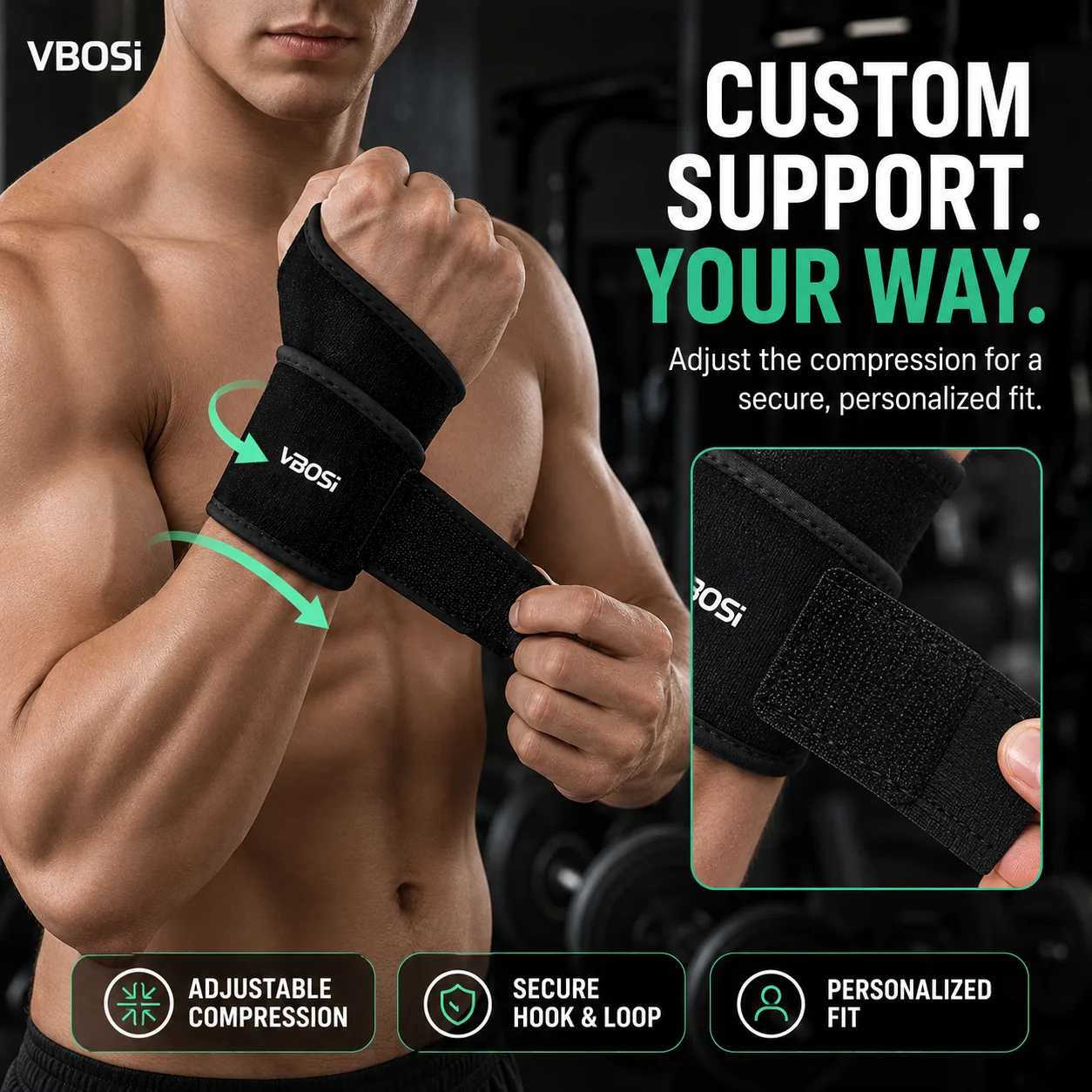 VBSOi Verstellbare Handgelenks – Wrist Wraps Weightlifting Support Bewertung und Preis