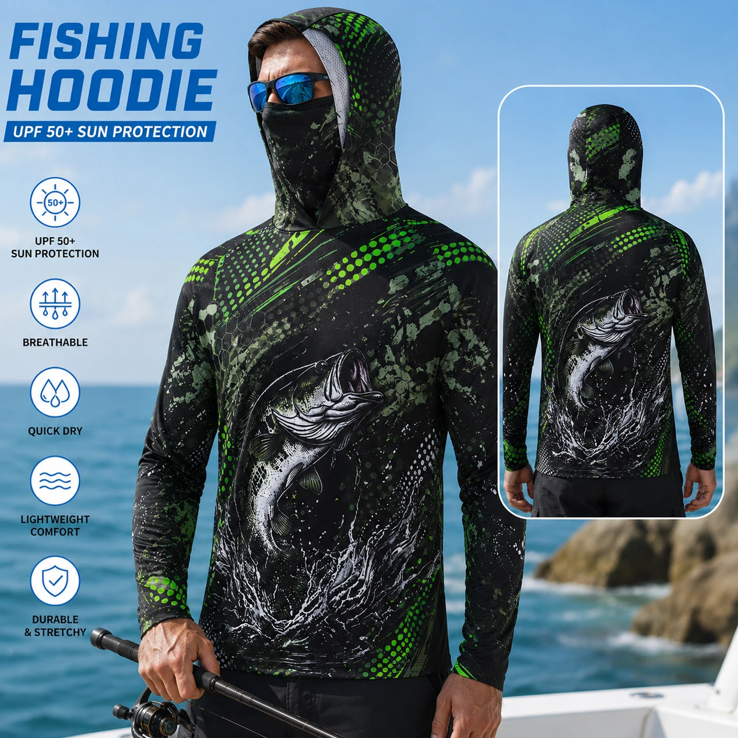Herren-Pro-Angler-Bass-Angelhe – Hiking Bewertung und Preis