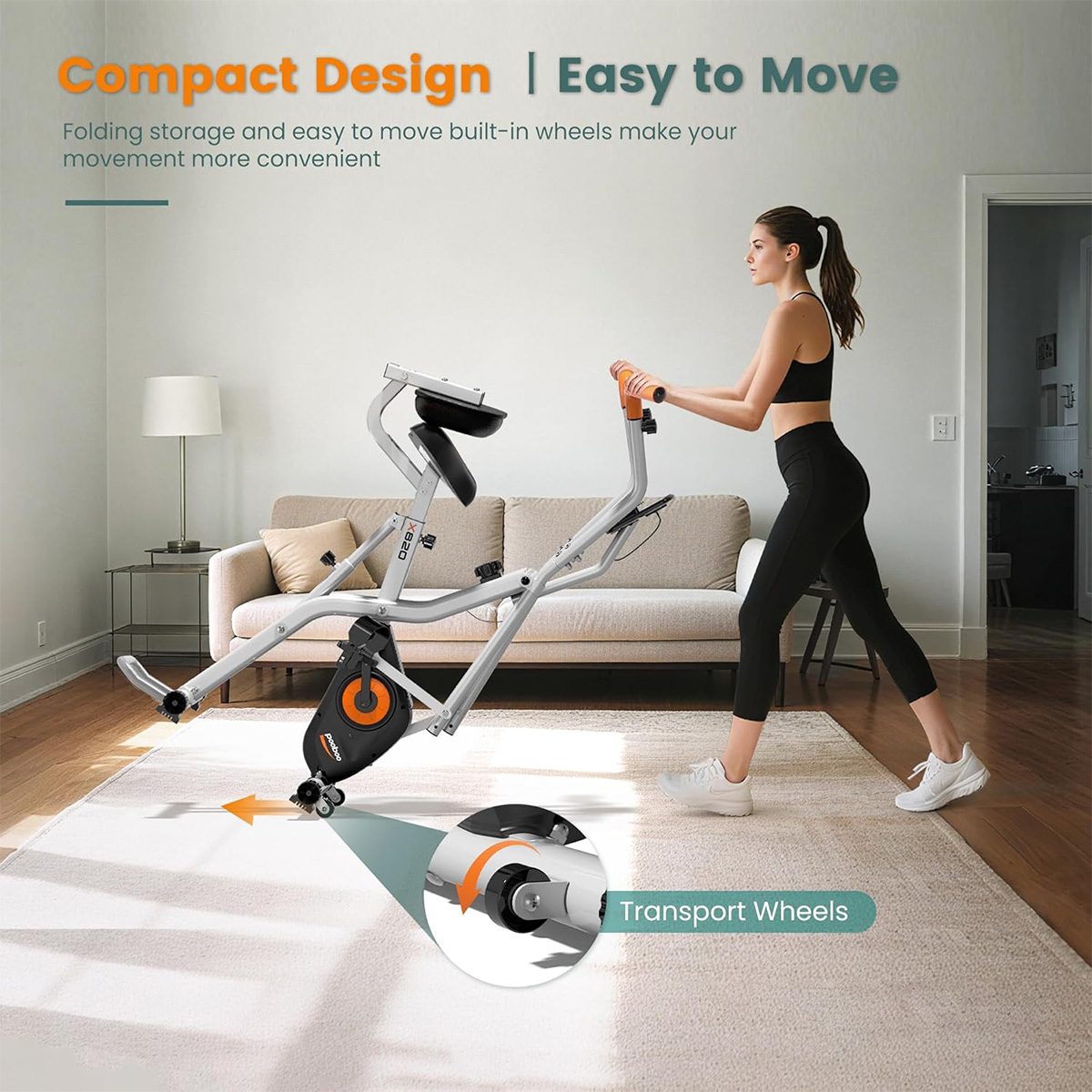 Pooboo Faltbares 2-in-1-Heimtr – Exercise Bike Magnetic Resistance Bewertung und Preis